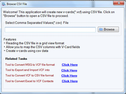 screenshot of Softaken CSV to VCF Converter